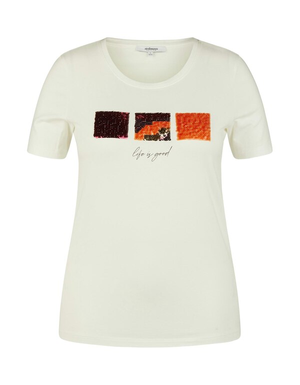 Bild 1 von Steilmann Edition - T-Shirt mit Pailletten - aus BCI Cotton