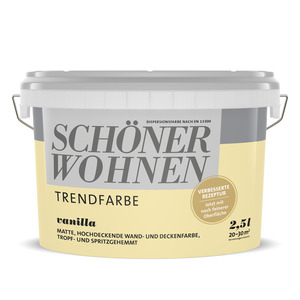 Schöner Wohnen Farbe Trendfarbe 'Vanilla' gelb matt 2,5 l