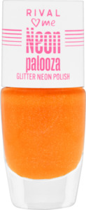 RIVAL loves me Neon Palozza Glitter Neon Nail Polish 01 plasma peach, 8 ml