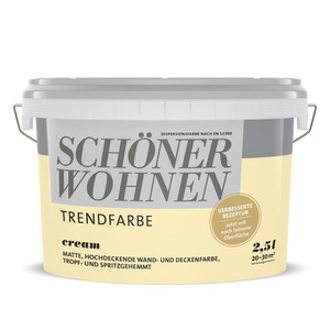 Schöner Wohnen Farbe Trendfarbe 'Cream' cremebeige matt 2,5 l