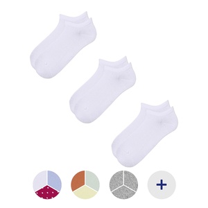 UP2FASHION BASICS Damen und Herren Sommer-Sneaker-Socken, 3er-Pack