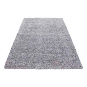 Hochflor Teppich, 160x230 cm, hellgrau