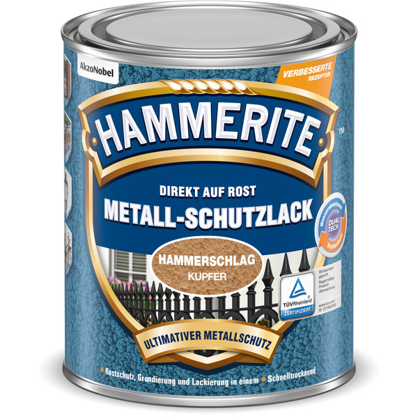 Bild 1 von Hammerite Metallschutzlack Hammerschlag-Effekt kupferfarben 250 ml