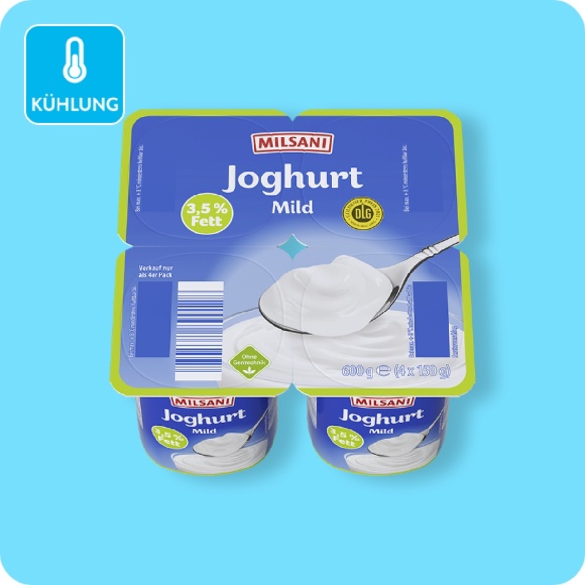 Bild 1 von MILSANI Joghurt 3,5 % Fett⁸, Ohne Gentechnik