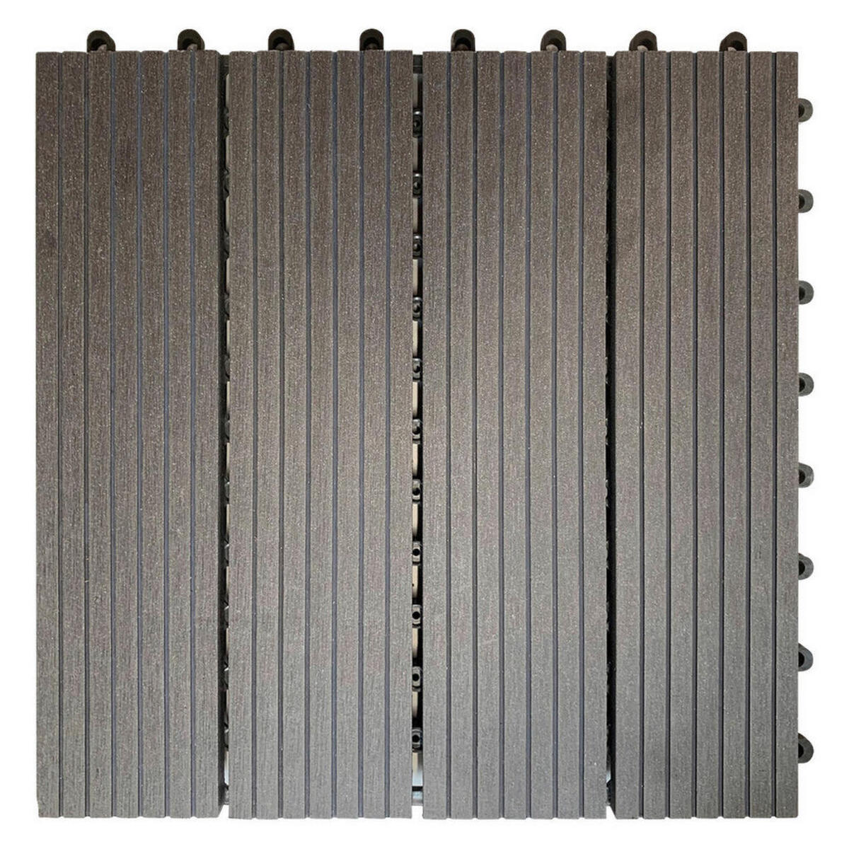 Bild 1 von WPC-Terrassenfliese 6-er Pack grau ca. 30 x 30 x 2,1 cm