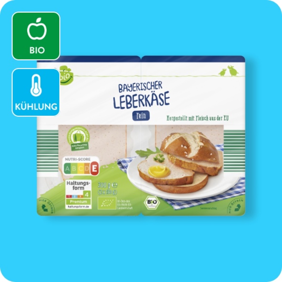Bild 1 von GUT BIO Bayerischer Bio-Leberkäse, Fein oder Geflügel-Leberkäse