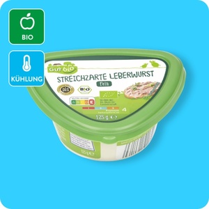 GUT BIO Bio-Leberwurst, Leberwurst fein oder Leberwurst grob