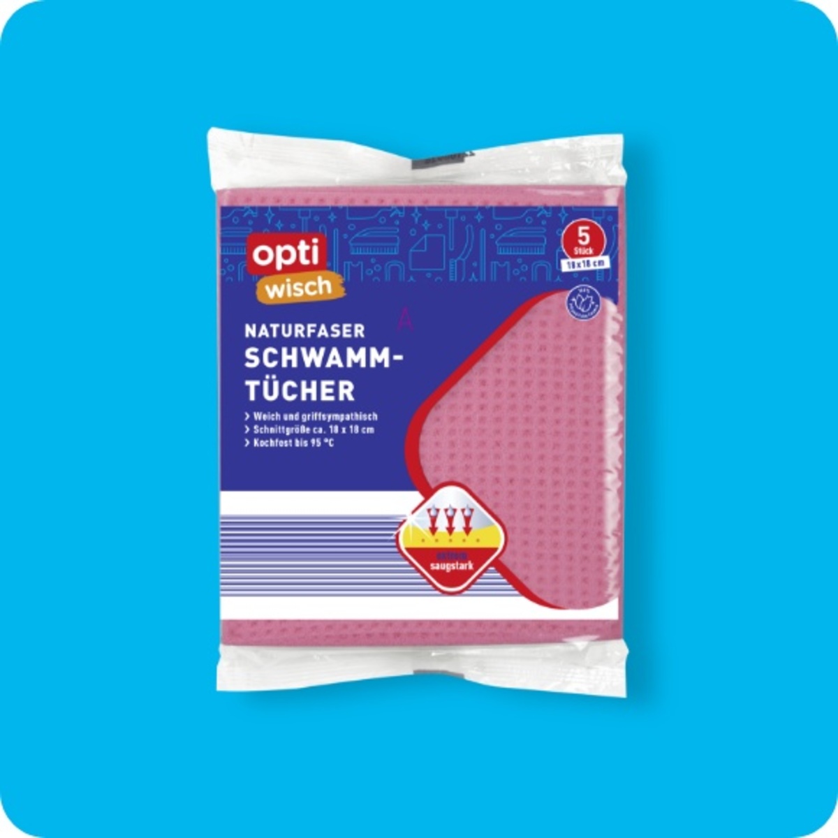 Bild 1 von OPTI WISCH Naturfaser-Schwammtücher

, Schnittgröße je ca.: 18 x 18 cm