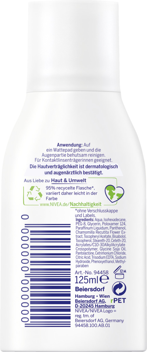 Bild 2 von NIVEA Augen Make-Up Entferner wasserfest, 125 ml