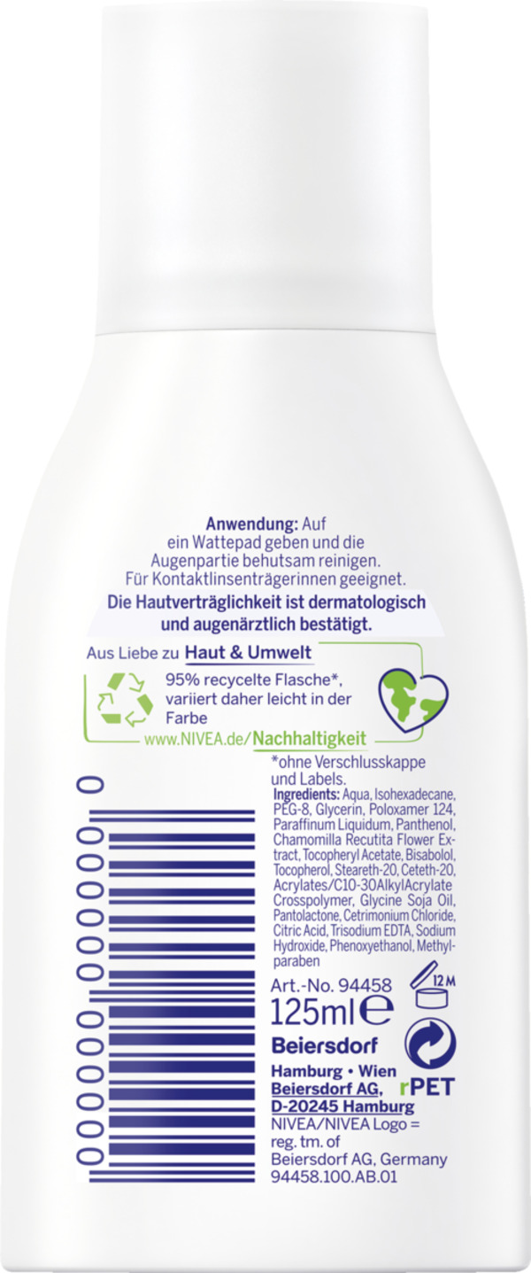 Bild 2 von NIVEA Augen Make-Up Entferner wasserfest, 125 ml
