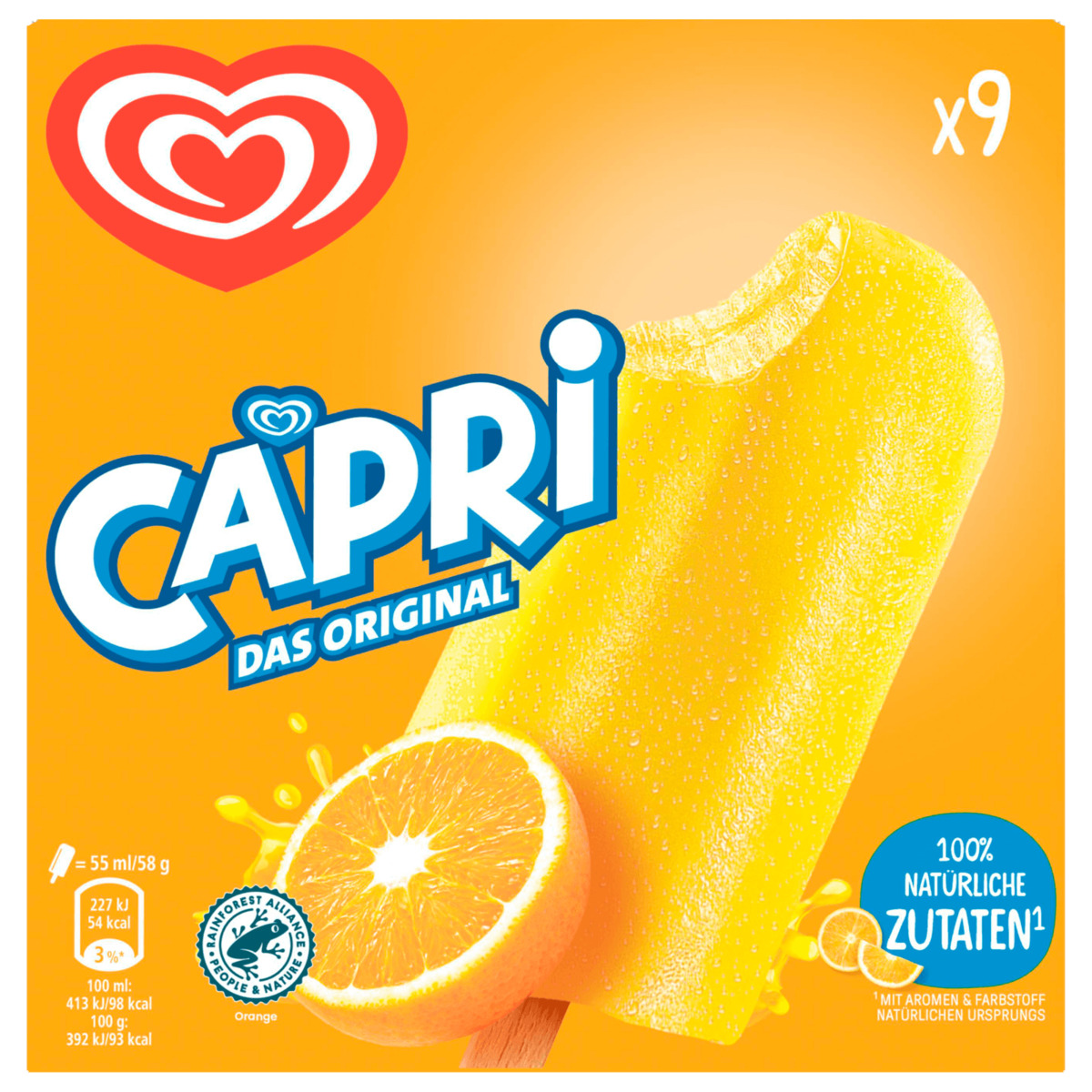Bild 1 von Langnese Capri Orangenfruchteis 9x55ml