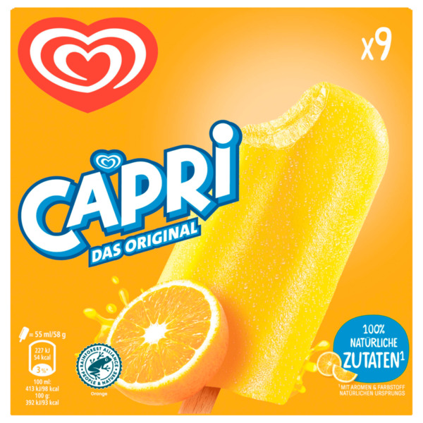 Bild 1 von Langnese Capri Orangenfruchteis 9x55ml