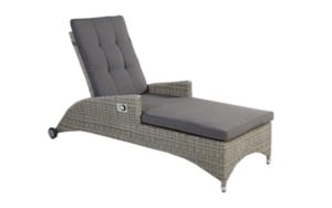 Matex - Garten-Sonnenliege Bilbao, Geflecht Polyrattan stone grey