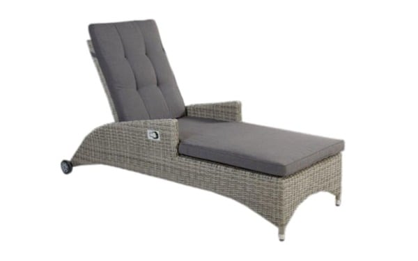 Bild 1 von Matex - Garten-Sonnenliege Bilbao, Geflecht Polyrattan stone grey