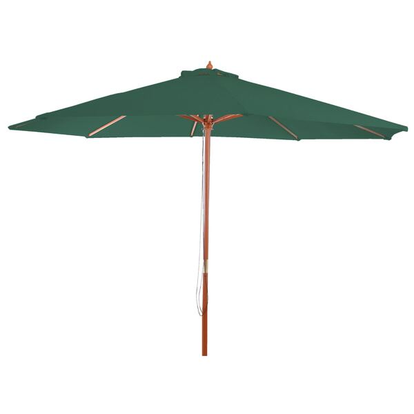 Bild 1 von Sonnenschirm Lissabon, Gartenschirm Marktschirm, Ø 3,5m Polyester/Holz 7kg ~ grü