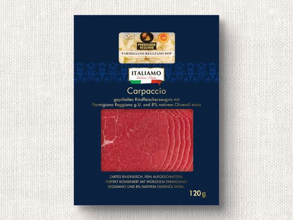 Bild 1 von Italiamo Carpaccio vom Rind, 
         120 g