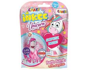 Craze Inkee Badezusatz Badebombe Einhorn mit Sammelfigur 100 g