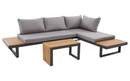 Bild 1 von Garten-Lounge-Set Aride, Kissen in grau, Gestell aus Aluminium in anthrazit, 3-teilig