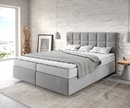 Bild 1 von Boxspringbett Dream-Fine 160x200 cm Mikrofaser Grau mit Matratze und Topper