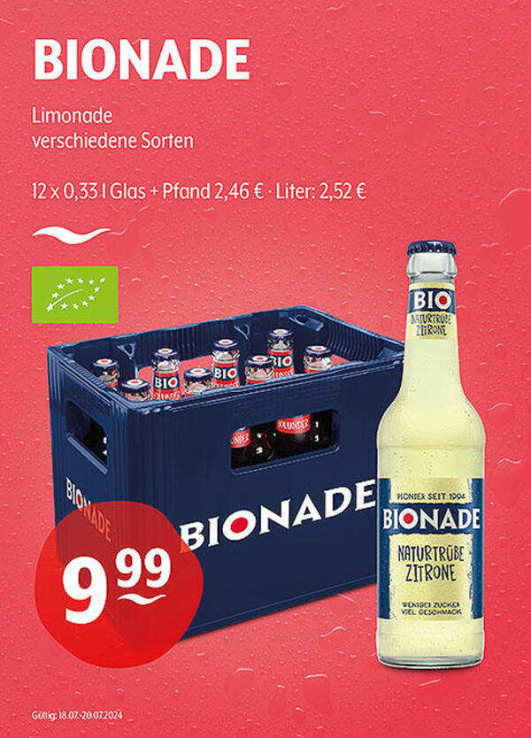 Bild 1 von BIONADE Limonade
verschiedene Sorten