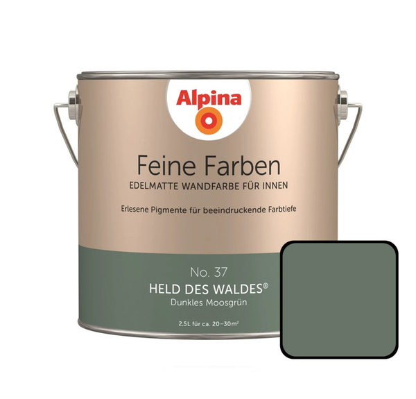 Bild 1 von Alpina Feine Farben No. 37 Held des Waldes 2,5 L dunkles moosgrün edelmatt