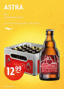 ASTRA Bier
verschiedene Sorten