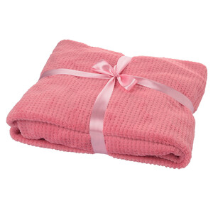 Kuscheldecke mit Waffelmuster ROSA