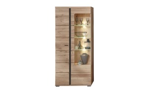 Innostyle - Vitrine Sonos II, Altesche/Artisan Oak Nachbildung, inkl. LED-Beleuchtung