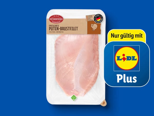 Bild 1 von Metzgerfrisch Frisches Putenbrustfilet, 
         1 kg