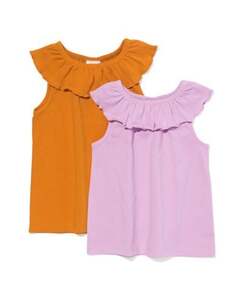 2er-Pack Baby-Shirts, Rüschen violett