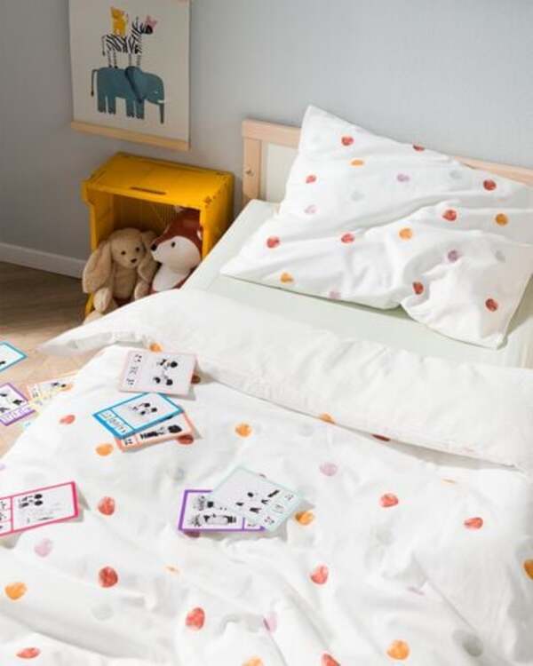 Bild 3 von Bettwäsche, Soft Cotton, 140 x 200/220 cm, Punkte, weiß