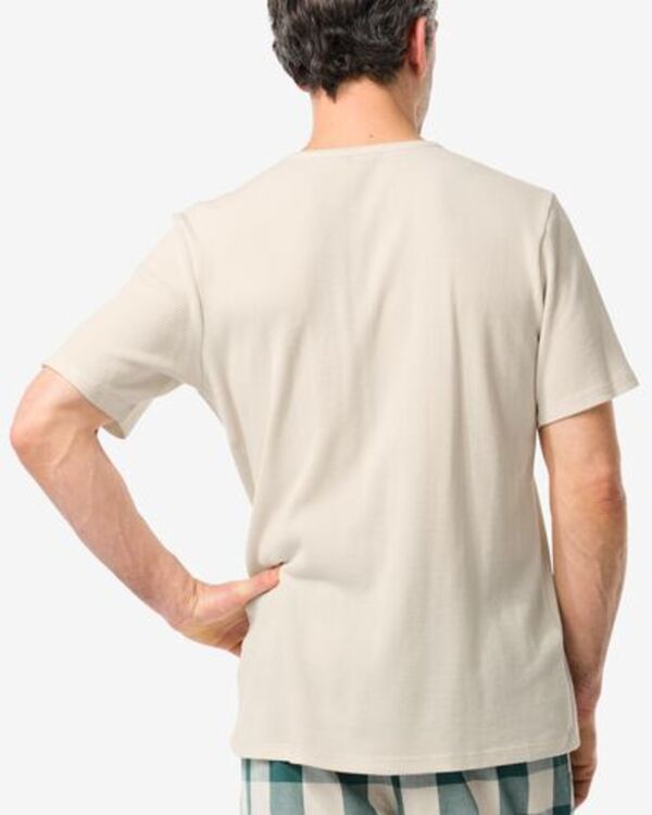 Bild 3 von Herren-Loungeshirt, Baumwolle mit Waffeloptik beige