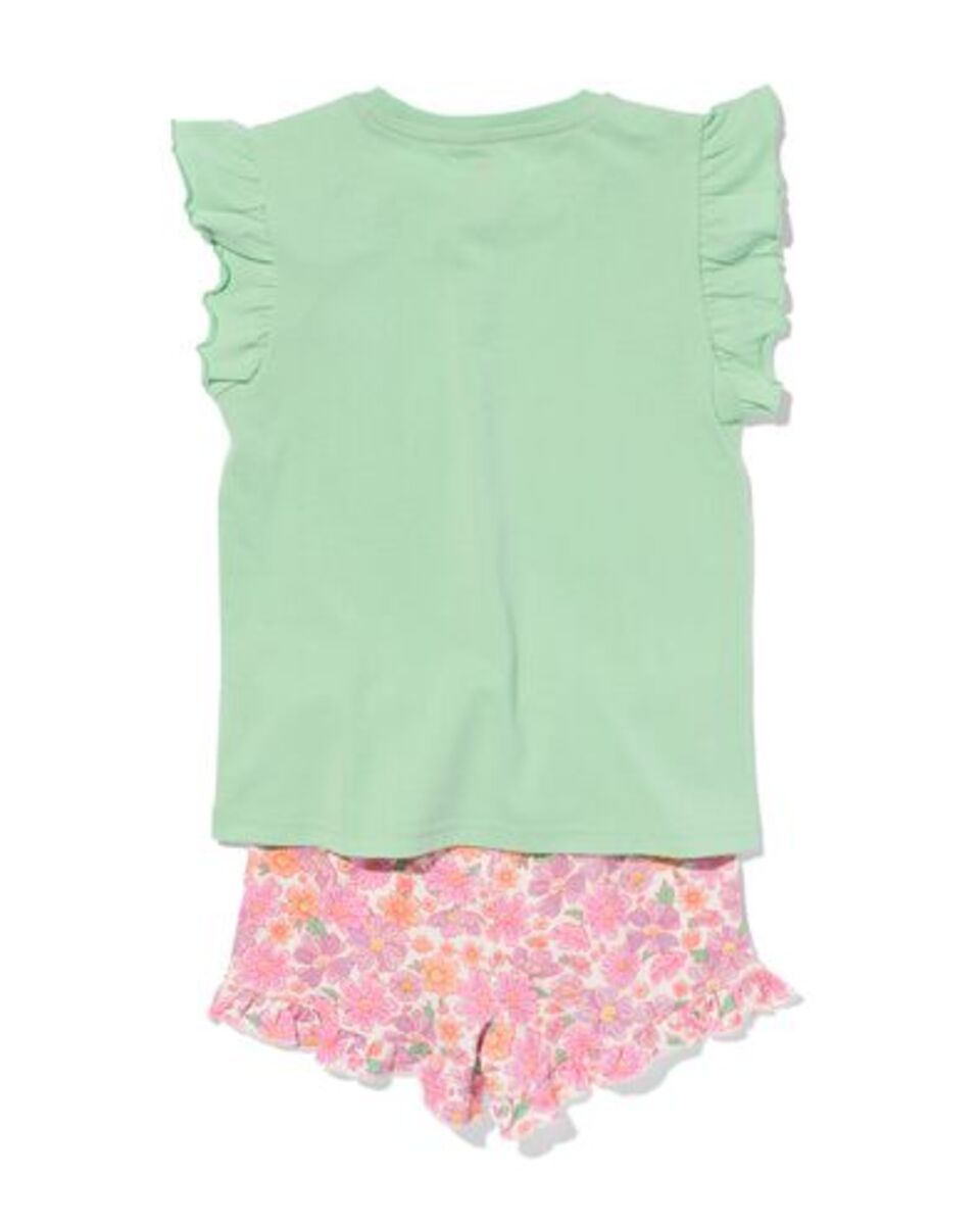 Bild 4 von Kinder-Kurzpyjama, Baumwolle/Elasthan, „Think positive, keep growing“ grün