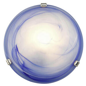 Brilliant Deckenleuchte Mauritius 90103/03 blau Glas Metall H/D: ca. 9,5x30 cm E27 1 Brennstellen