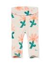 Bild 1 von größenflexible Newborn-Leggings, gerippt, mit Bambus, Blumen ecru