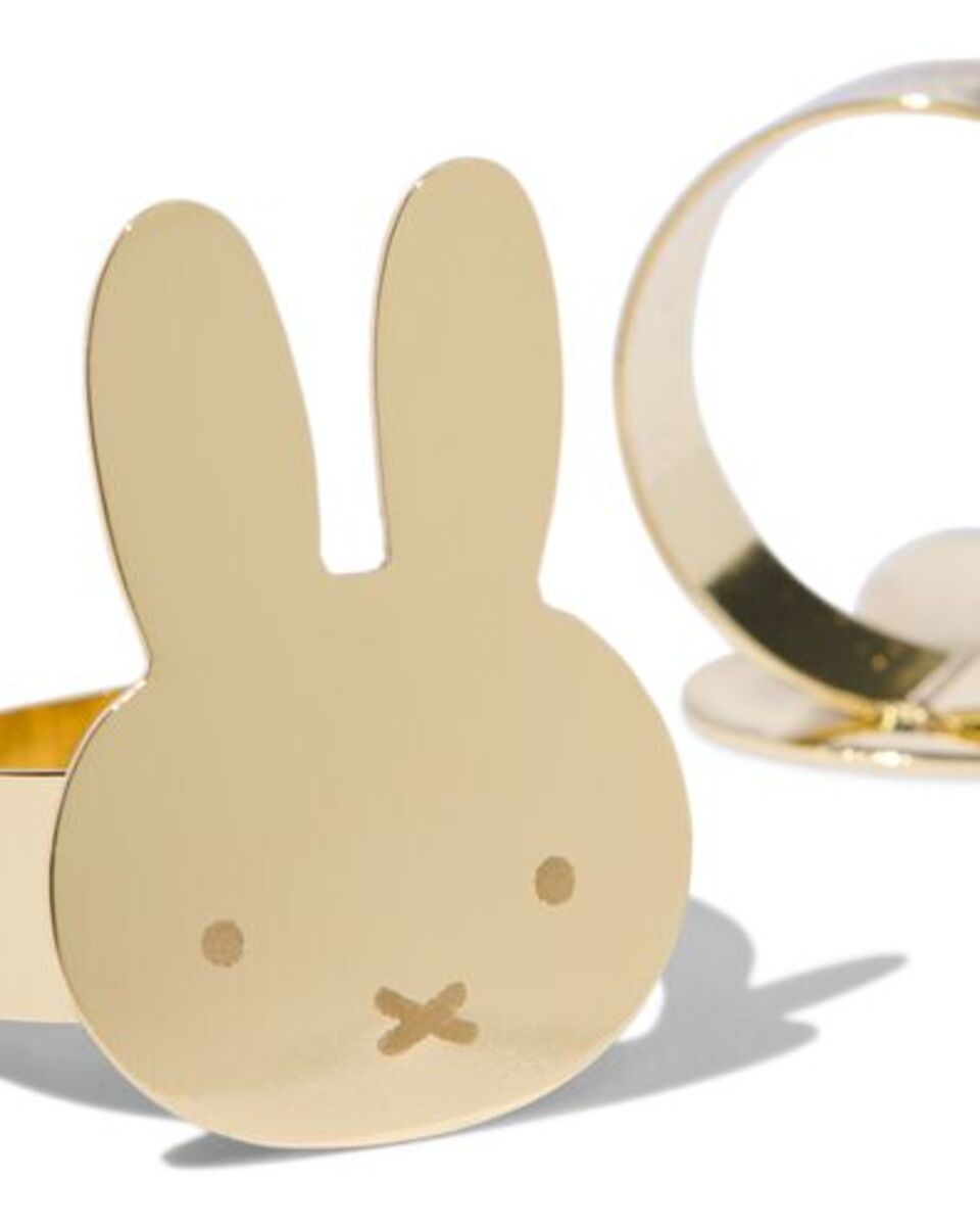 Bild 3 von 2er-Pack Miffy-Serviettenringe, gold