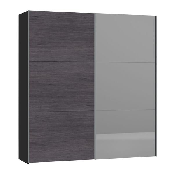 Bild 1 von Kleiderschrank 203 cm x 220 cm NB anthrazit - inkl. 2 verstellbaren Einlegeböden