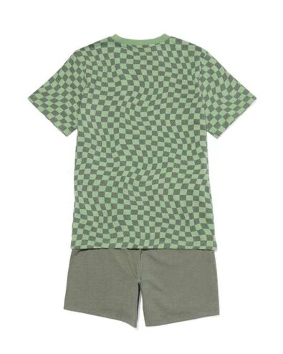 Bild 3 von Kinder-Kurzpyjama, kariert, Baumwolle/Elasthan grün