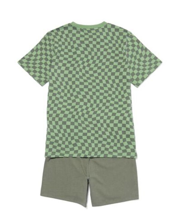 Bild 3 von Kinder-Kurzpyjama, kariert, Baumwolle/Elasthan grün