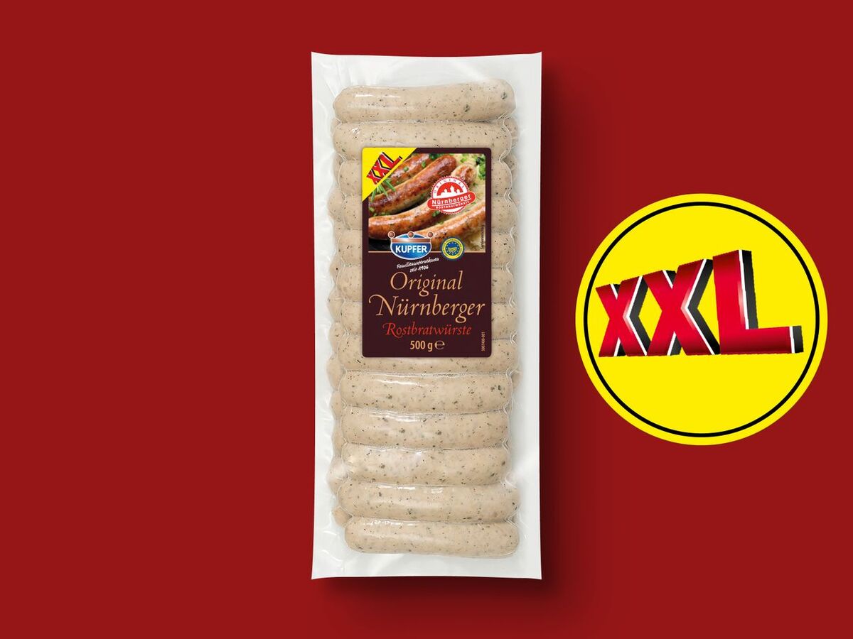 Bild 1 von Kupfer Original Nürnberger Rostbratwurst XXL, 
         500 g