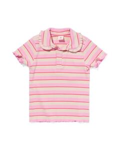 Kinder-T-Shirt, Polokragen rosa