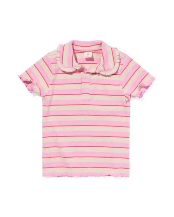 Bild 1 von Kinder-T-Shirt, Polokragen rosa