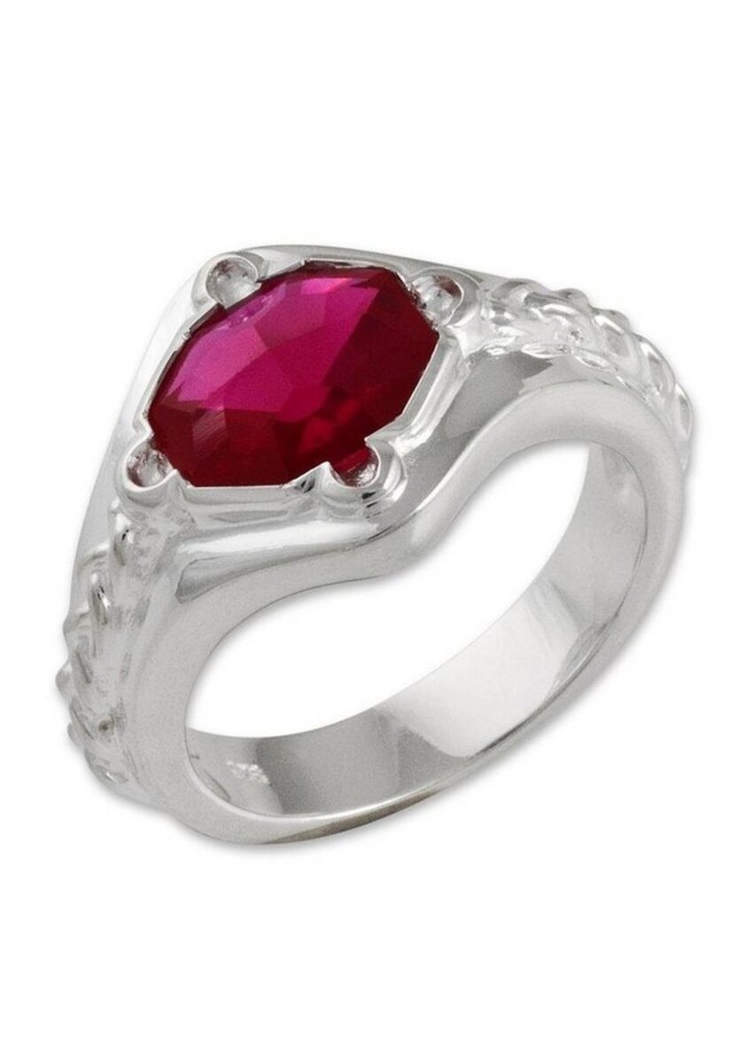 Bild 1 von Der Herr der Ringe Fingerring Narya - Gandalfs Ring, 10004024, Made in Germany - mit Zirkonia (synth)