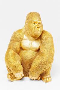 KARE DESIGN Dekofigur GORILLA goldfarbig - H. 76 cm