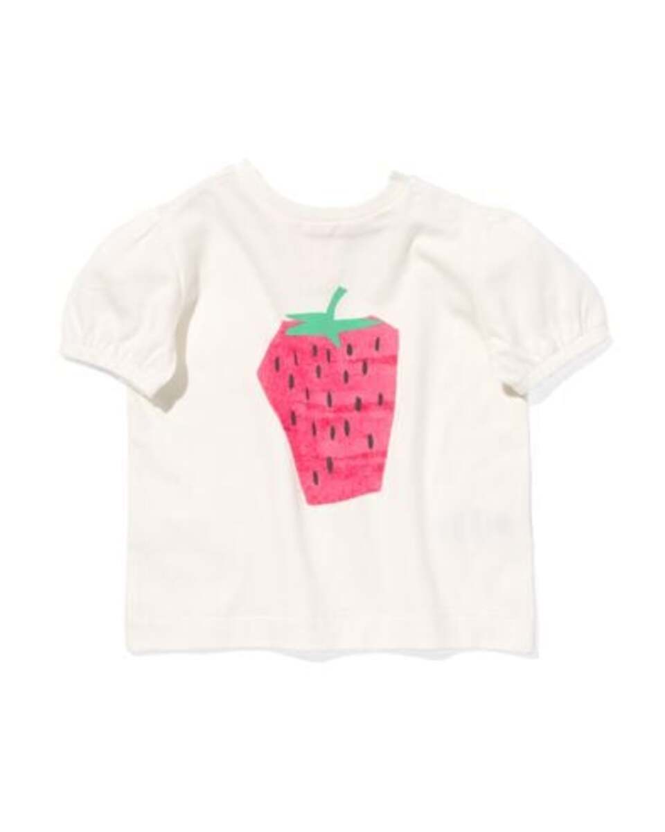 Bild 1 von Baby-T-Shirt, Erdbeere eierschalenfarben