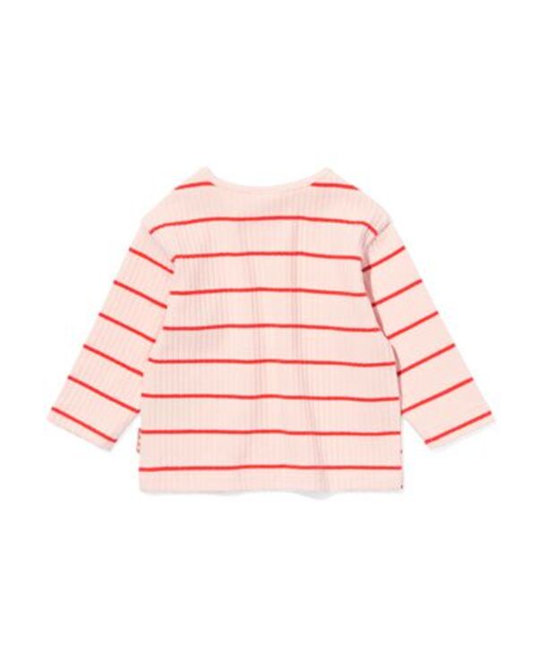 Bild 2 von Newborn-Shirt, gerippt, Streifen hellrosa