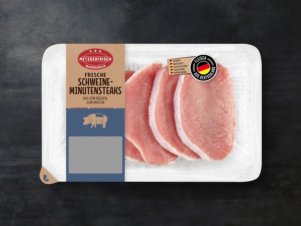 Bild 1 von Metzgerfrisch Frische Schweine-Minutensteaks, 
         400 g