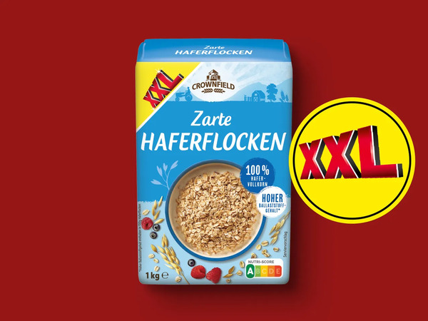 Bild 1 von Crownfield Haferflocken zart XXL, 
         1 kg