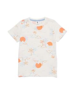 Kinder-T-Shirt, tropische Inseln weiß