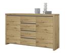 Bild 1 von Kommode MALVIN 164 x 97 cm braun anthrazit - Tiefe 40 cm - 2 Drehtüren - 4 Schubkästen - Holznachbildung